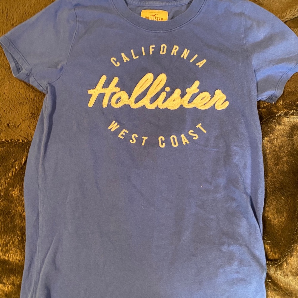 blue hollister tee shirt